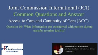 JCI QA 04-Access to Care and Continuity of Care (ACC)