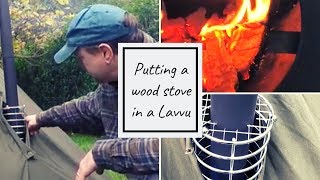 Putting a Wood Stove in a Lavvu | How to make a Lavvu Safe for a wood stove