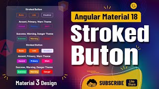 Angular 18 Stylish Stroked-Button in Angular Material tutorial | Material 3 Design