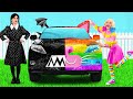 Rainbow Car vs Black Car Challenge | Funny Situations by KiKi Challenge