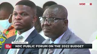 Hon. Eric Opoku speaks at a public forum on the  2022 budget estimates