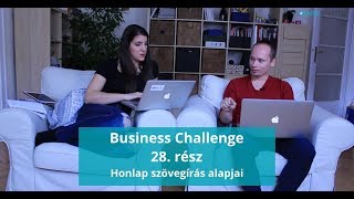 Business Challenge 28. rész - Szövegírás alapok - SEO