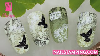 Stamping nail art inspired by Peace Day (nailstamping.com)