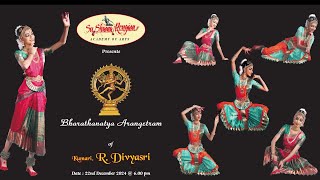 🔴Live | Bharathanatya Arangetram of : Kumari. R. DIVYASRI