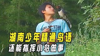 Hunan teenagers are proficient in bird language, and can also direct birds to do things