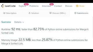 Leetcode 23. Merge k Sorted Lists | Heap | Amazon Coding Interview | Python