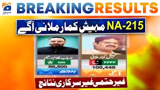 Election 2024 Result: NA-215 Thar | PPP | Mahesh Kumar Malani Leading | Geo News
