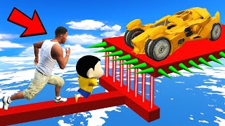 SHINCHAN AND FRANKLIN TRIED THE IMPOSSIBLE RIGHT AND WRONG PARKOUR CHALLENGE GTA 5