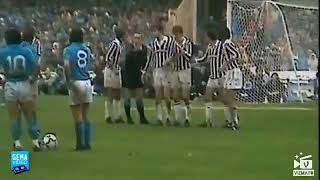 قبل ٣٤ عاما في‏عام 1985،فاز نابولي على يوفنتوس 1-0 بفضل هذه الركلة حرة لـ دييغو مارادونا .‏أصيب٥أ