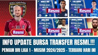 Info Update Bursa Transfer Resmi.!!! Pemain BRI Liga 1 Musim 2024/2025 - Terbaru Hari Ini