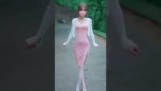 旗袍白丝漂亮小姐姐.Cheongsam white silk beautiful young lady