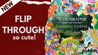 New Mythographic book Fantasy Forest |  Adult coloring book flip through