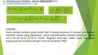 17  pendugaan interval rata rata sampel kecil