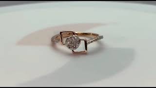 Sheetal Impex: R01783 0.24Ctw Round Natural Diamond Studded Wedding\u0026Engagement Ring in 18K Rose Gold