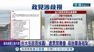 台大經濟系選舉涉歧視! 處男禁舞會.母胎單身結紮 學生批\