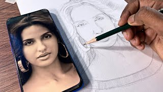 Nora Fatehi 🔥  Freehand Drawing tutorial | Ep 1 (Outline)