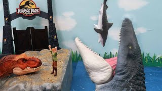 Dinosaur Movie - Jurassic World 2 Best Scene. Mosasaurus Eat Shark