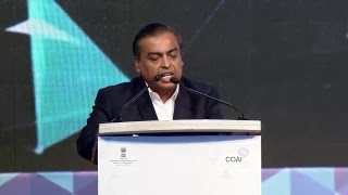 Sh Mukesh D. Ambani, CMD, RIL at the inaugural session of #IMC2018, Aerocity, New Delhi #IMC2018 #5g