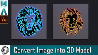 Autodesk Maya Tutorial - Creating 3D Model from any Image | 3D Logo creation |