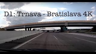 [4K] timelapse D1 : Trnava → Bratislava scenic drive like J Utah