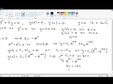 BVP Eigenvalues and Eigenfunctions BVP Eigenvalues and Eigenfunctions