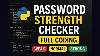 BEST Python Project for Beginners | Password Strength Checker #python #coding #dsa #pythonprojects