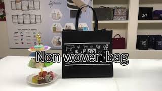 #ecobag 100% Biodegradable Shopping Non Woven Color Bag With Handle For Clothing,Eco Friendly Retail