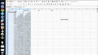 Calculus11d Euler's Method for solving differential equations using a spreadsheet