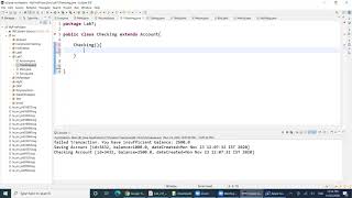 Lab 07 - Java Programming - Bank Account with saving and checking