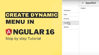 How to create dynamic menu in angular 16?