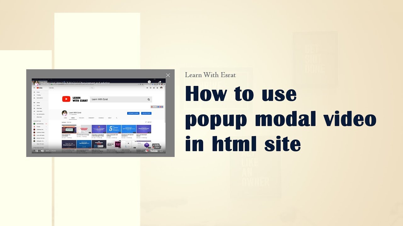 How To Use Modal Video Popup - YouTube