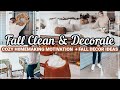 FALL CLEAN AND DECORATE 2024 | COZY HOMEMAKING + CLEANING MOTIVATION | FALL DECORATING IDEAS