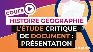 L'étude critique de document au baccalauréat: Présentation - Histoire Géographie