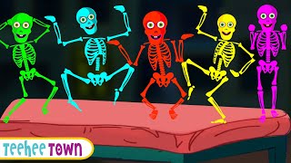 Midnight Magic - Five Skeletons Dancing On The Bed + More Spooky Songs For Kids | Teehee Town
