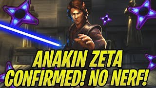 Anakin Skywalker Zeta Incoming! NO NERF! Test Accounts for Everyone Soon?! | SWGoH