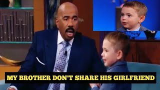 My Brother don't share his girlfriend 4 year old Extraordinary Boy | STEVE HARVEY Show