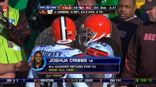 Josh Cribbs Returns 2 Kickoffs for 100+ Yard Touchdowns 2009 Browns at Chiefs (4K)