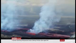 Wolf Volcano erupts on Isabela Island (1) (Galapagos) - BBC News - 8th January 2022