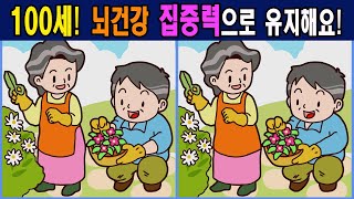 [Find 3 differences] Increase your brain's concentration! Dementia prevention video #263