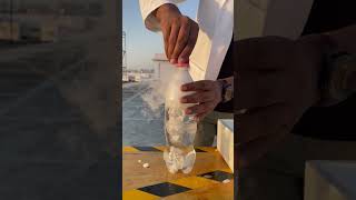 Dry ice bottle blast #experiment