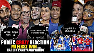 MI vs DC | Public CRAZY Reaction after Mumbai Indians First Win in Hardik Pandya Captaincy