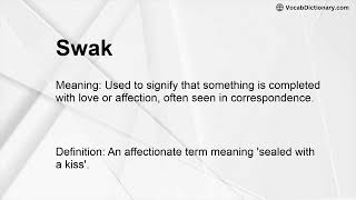 Swak Meaning