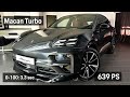 First 2024 Electric Macan Turbo in Volcano Grey with Striking Red Interior