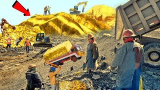 ये देखलो सोने के पहाड़ो को तोड़कर सोना कैसे निकाला जाता है how to mining pure gold and melting factory