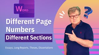 Different Page Numbers for Different Sections - Word 365