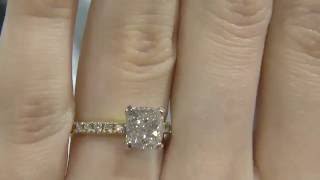 GIA Certified Champagne 2.21 carat Diamond Engagement Ring SD022