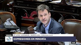 Diputado López, Juan Manuel - CC-ARI - Expresiones en Minoría 20-11-2024