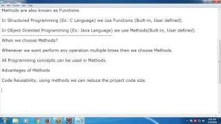 Java for Selenium Part 8: User Defined Methods in Java