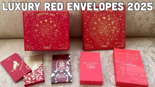 Luxury Red Envelopes 2025: Dior Red Envelopes, Cartier, BVLGARI, Van Cleef \u0026 Arpels, \u0026 Diptyque