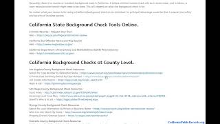 Free Criminal Background Check In California (CA Criminal And Arrest Records Online)